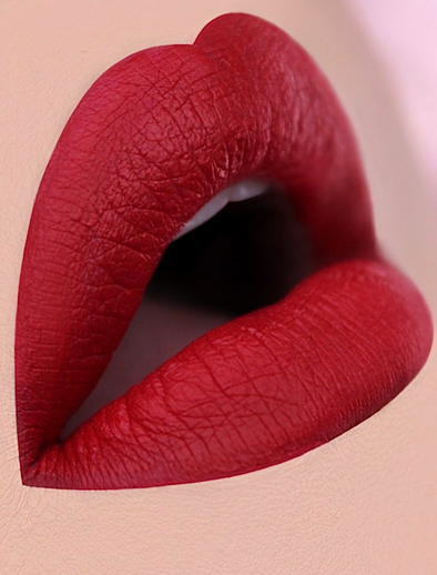 bright red liquid lipstick